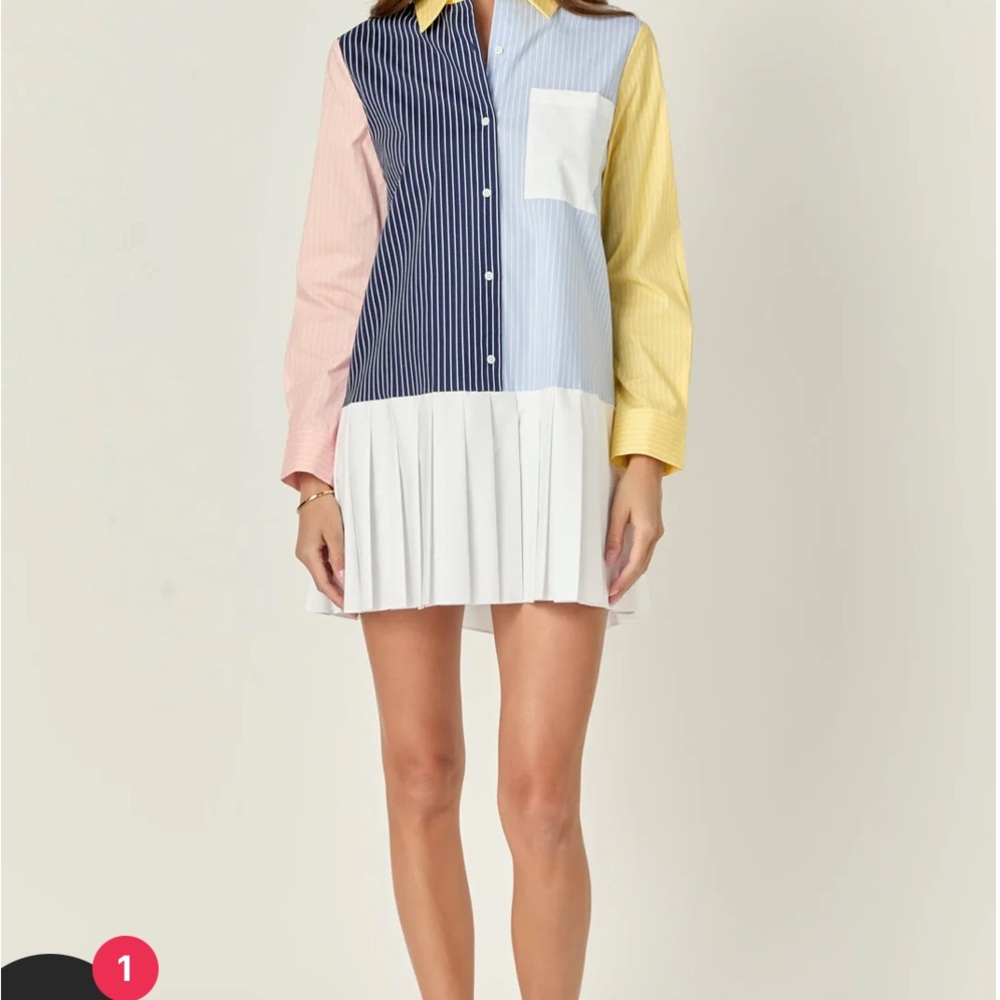 English Factory Multicolor Long Sleeve Dress